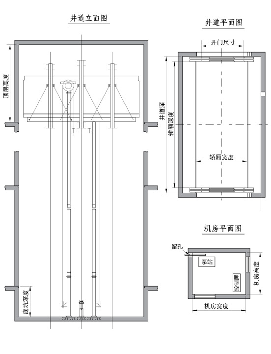 液壓汽車電梯圖紙